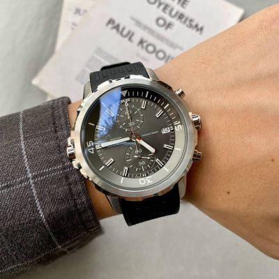 IWC Portugieser Aquatimer 42mm Quartz Movement Rubber Strap Butterfly Claps Watch